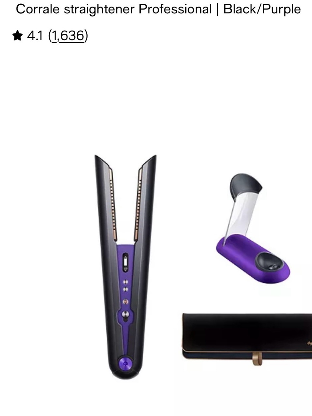 Corrale Hair Straightener - Black & Purple